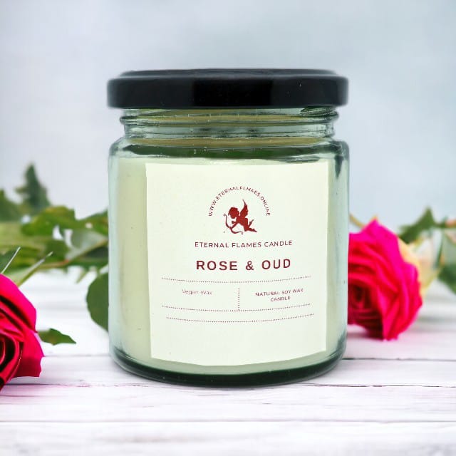 Midnight Rose Oud Candle- A romantic fusion of Rose and Oud