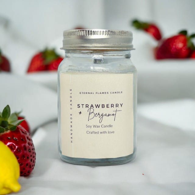Sweet Dawn Candle- A sweet fusion of Strawberry & Bergamot