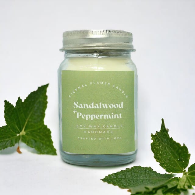 Calm After Chaos Candle- A refreshing fusion of Sandalwood & Peppermint Candle