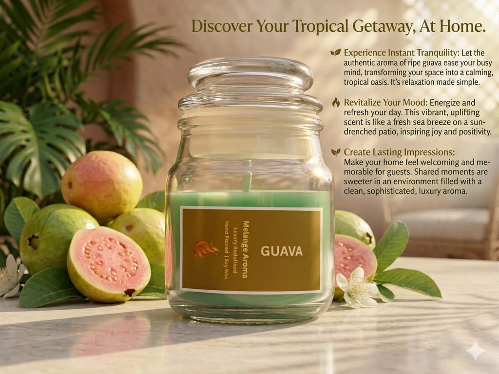 Guava Gateway Premium Soy Wax Candle.