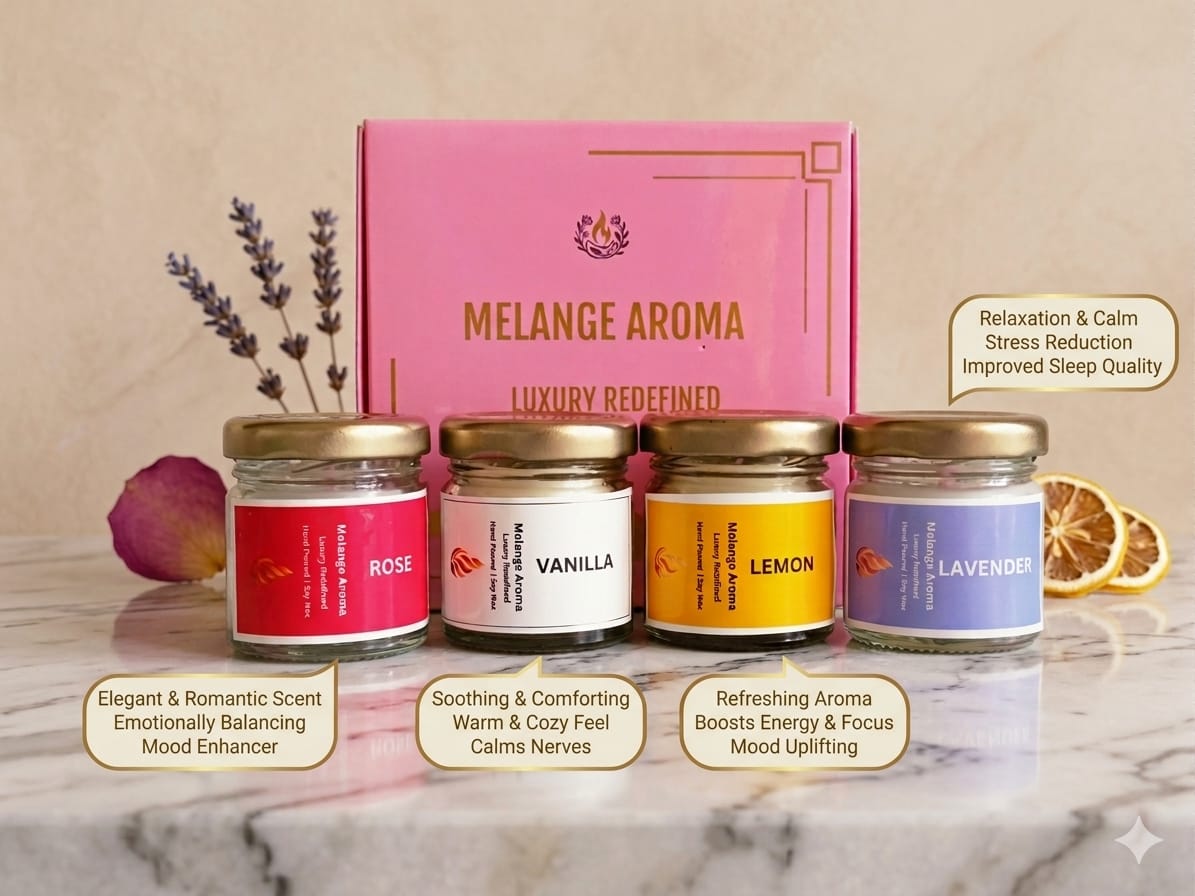 The Daily Rhythm-Set of 4 mini candles