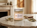 Vedic Vapor Camphor scented candle by Melange Aroma, elegantly presented in its signature jar against a clean, serene backdrop with subtle traditional elements.