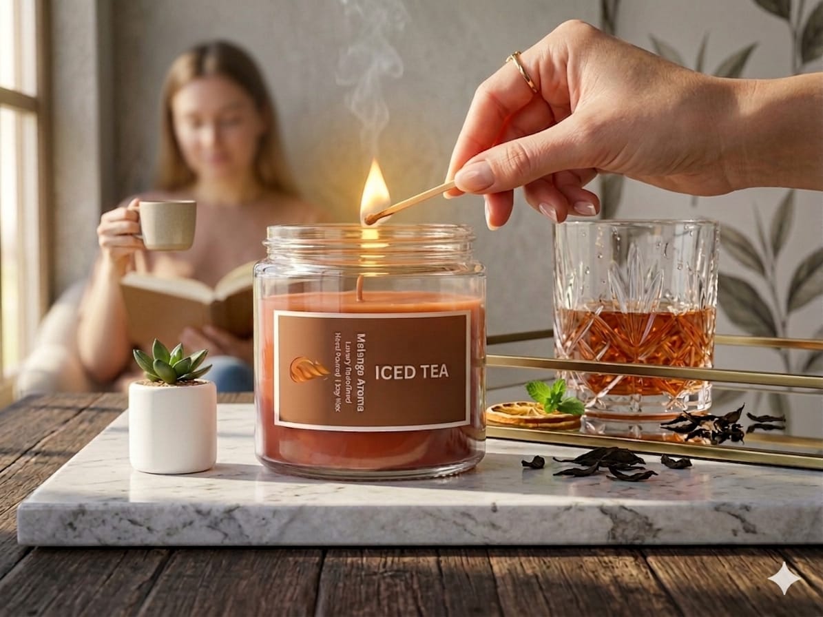 Iced Tea Symphony Premium Soy Wax Candle | Melange Aroma