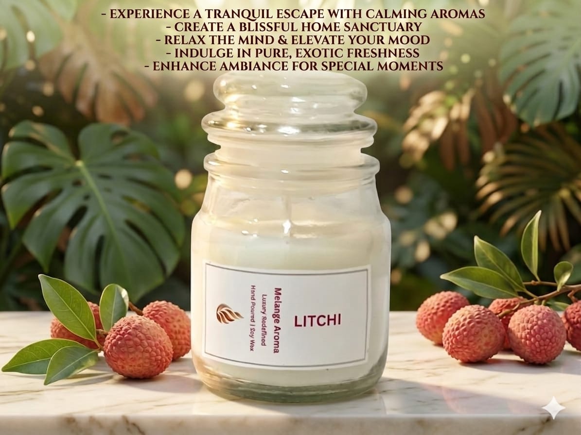 Velvet Litchi Premium Soy Wax Candle.