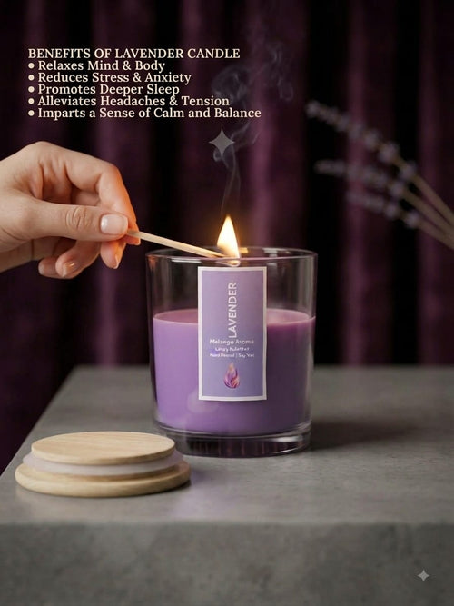 Calm Lavender Soy Candle | Stress Relief & Sleep Ritual