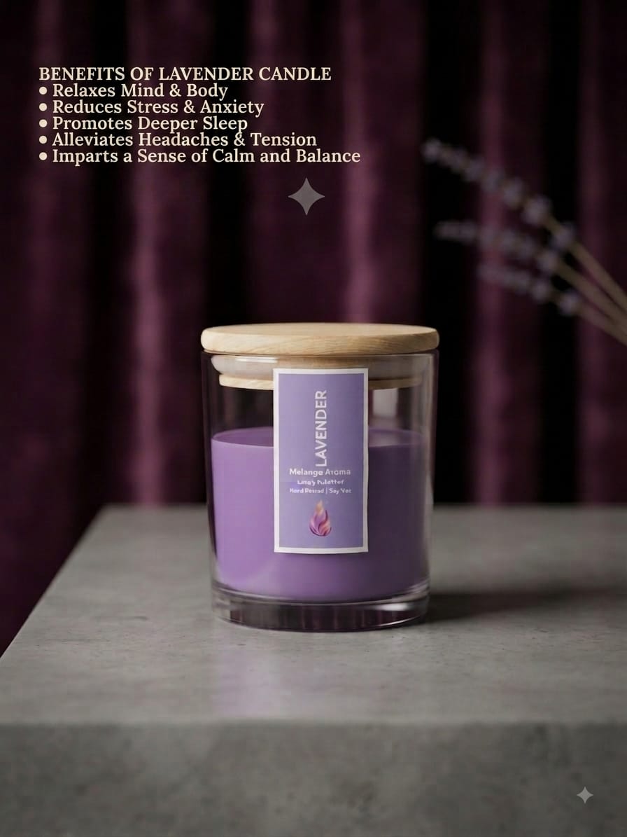 Calm Lavender Soy Candle | Stress Relief & Sleep Ritual