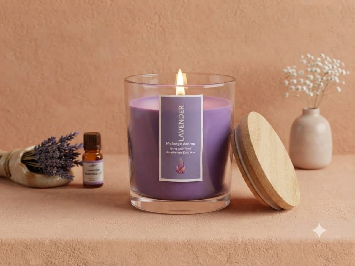 Calm Lavender Soy Candle | Stress Relief & Sleep Ritual