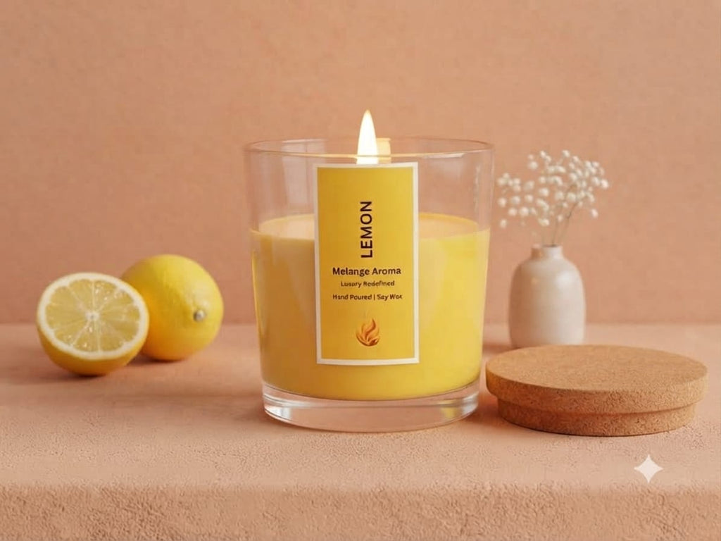 Lemon Scented Candle | Morning Glow Soy Wax Candle