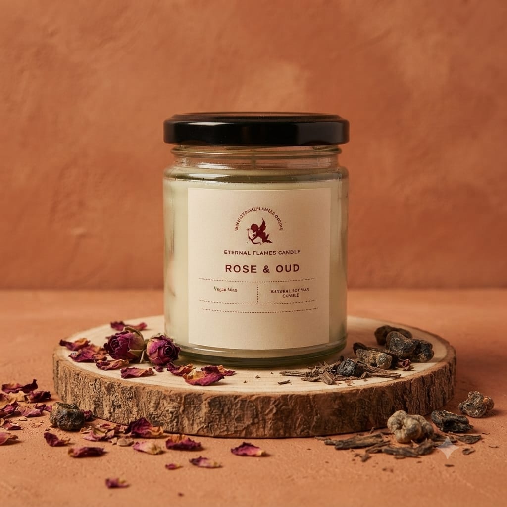 Midnight Rose Oud Candle | Luxury Soy Wax Candle