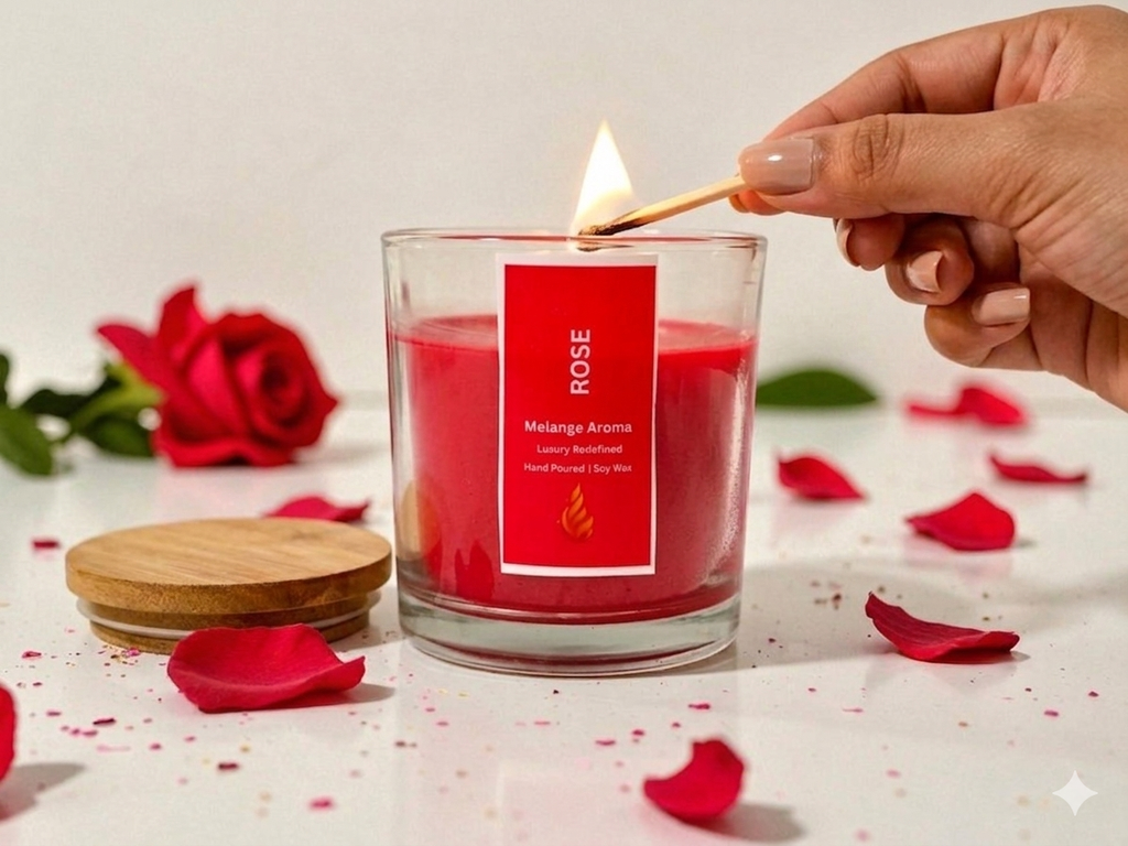 Royal Garden Rose candle