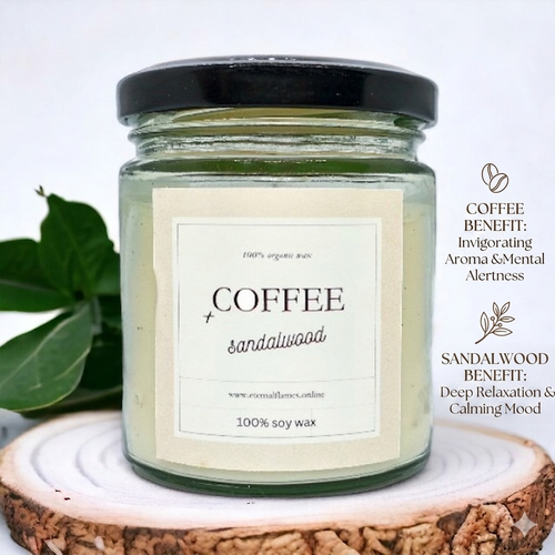 Café Santal Candle -A warm fusion of roasted coffee and creamy sandalwood.